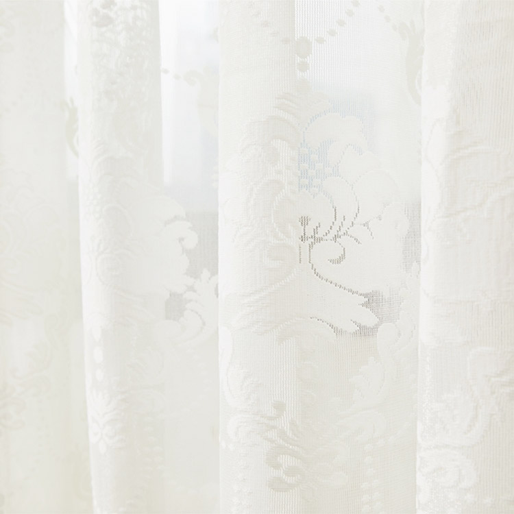 สิ่งทอ ห้องนั่งเล่น W280 Jacquard โพลีเอสเตอร์ผ้าม่านเชียร์ตุรกี