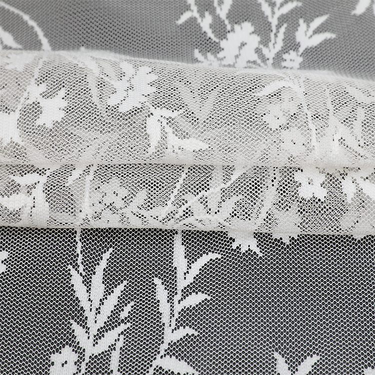 ขายส่งสิ่งทอที่กำหนดเอง voile ดูผ้าม่านผ้าใบ jacquard โพลีเอสเตอร์ผ้าพิมพ์โปร่ง